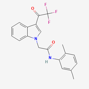 N-(2,5-DIMETHYLPHENYL)-2-[3-(2,2,2-TRIFLUOROACETYL)-1H-INDOL-1-YL]ACETAMIDE