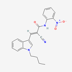 3-(1-butyl-1H-indol-3-yl)-2-cyano-N-(2-nitrophenyl)acrylamide