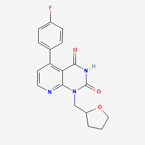 5-(4-fluorophenyl)-1-(tetrahydrofuran-2-ylmethyl)pyrido[2,3-d]pyrimidine-2,4(1H,3H)-dione