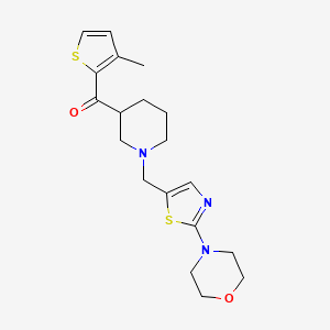 molecular formula C19H25N3O2S2 B4660220 (3-methyl-2-thienyl)(1-{[2-(4-morpholinyl)-1,3-thiazol-5-yl]methyl}-3-piperidinyl)methanone 