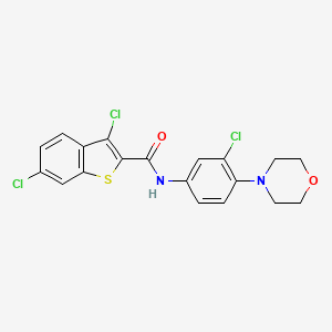 3,6-dichloro-N-[3-chloro-4-(4-morpholinyl)phenyl]-1-benzothiophene-2-carboxamide