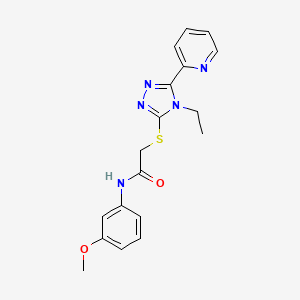 2-{[4-ETHYL-5-(2-PYRIDINYL)-4H-1,2,4-TRIAZOL-3-YL]SULFANYL}-N-(3-METHOXYPHENYL)ACETAMIDE