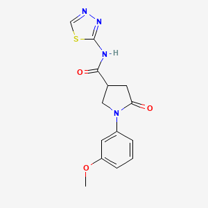 1-(3-methoxyphenyl)-5-oxo-N-(1,3,4-thiadiazol-2-yl)pyrrolidine-3-carboxamide