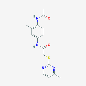 N-[4-(acetylamino)-3-methylphenyl]-2-[(4-methylpyrimidin-2-yl)sulfanyl]acetamide