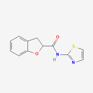 molecular formula C12H10N2O2S B4660314 N-(1,3-thiazol-2-yl)-2,3-dihydro-1-benzofuran-2-carboxamide 