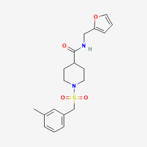 molecular formula C19H24N2O4S B4660326 N-[(FURAN-2-YL)METHYL]-1-[(3-METHYLPHENYL)METHANESULFONYL]PIPERIDINE-4-CARBOXAMIDE 