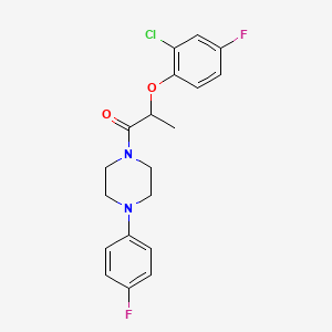 molecular formula C19H19ClF2N2O2 B4660345 2-(2-Chloro-4-fluorophenoxy)-1-[4-(4-fluorophenyl)piperazin-1-yl]propan-1-one 