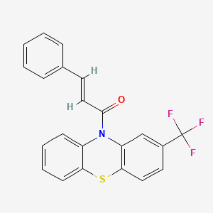 (E)-3-phenyl-1-[2-(trifluoromethyl)phenothiazin-10-yl]prop-2-en-1-one