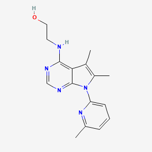 2-{[5,6-dimethyl-7-(6-methyl-2-pyridinyl)-7H-pyrrolo[2,3-d]pyrimidin-4-yl]amino}ethanol