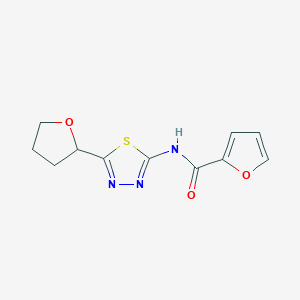 N-[(2E)-5-(tetrahydrofuran-2-yl)-1,3,4-thiadiazol-2(3H)-ylidene]furan-2-carboxamide