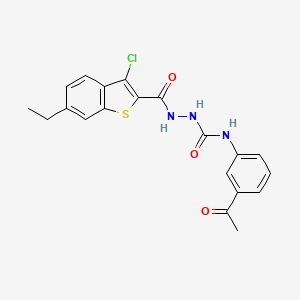 N-(3-acetylphenyl)-2-[(3-chloro-6-ethyl-1-benzothien-2-yl)carbonyl]hydrazinecarboxamide