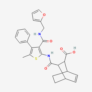 3-({3-[(Furan-2-ylmethyl)carbamoyl]-5-methyl-4-phenylthiophen-2-yl}carbamoyl)bicyclo[2.2.2]oct-5-ene-2-carboxylic acid