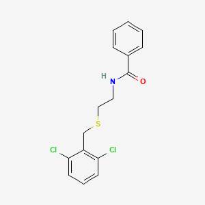 N-[2-[(2,6-dichlorophenyl)methylsulfanyl]ethyl]benzamide