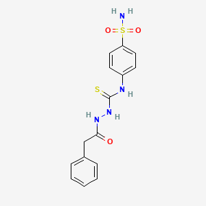 N-[4-(aminosulfonyl)phenyl]-2-(phenylacetyl)hydrazinecarbothioamide