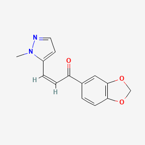 (Z)-1-(1,3-BENZODIOXOL-5-YL)-3-(1-METHYL-1H-PYRAZOL-5-YL)-2-PROPEN-1-ONE