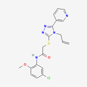 molecular formula C19H18ClN5O2S B4660493 2-{[4-allyl-5-(3-pyridinyl)-4H-1,2,4-triazol-3-yl]thio}-N-(5-chloro-2-methoxyphenyl)acetamide 