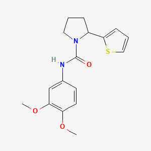 N-(3,4-dimethoxyphenyl)-2-(2-thienyl)-1-pyrrolidinecarboxamide