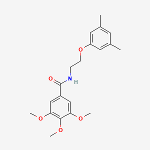 molecular formula C20H25NO5 B4660531 N-[2-(3,5-dimethylphenoxy)ethyl]-3,4,5-trimethoxybenzamide 