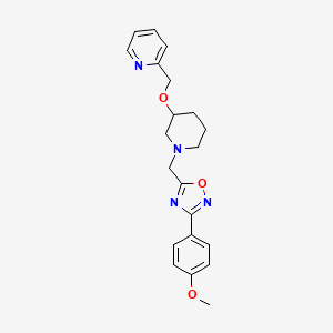 2-{[(1-{[3-(4-methoxyphenyl)-1,2,4-oxadiazol-5-yl]methyl}-3-piperidinyl)oxy]methyl}pyridine