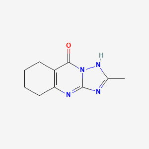 molecular formula C10H12N4O B4660563 2-methyl-5,6,7,8-tetrahydro[1,2,4]triazolo[5,1-b]quinazolin-9(4H)-one 