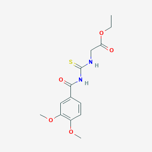 Ethyl 2-[(3,4-dimethoxybenzoyl)carbamothioylamino]acetate