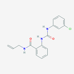 molecular formula C17H16ClN3O2 B4660598 N-allyl-2-({[(3-chlorophenyl)amino]carbonyl}amino)benzamide 