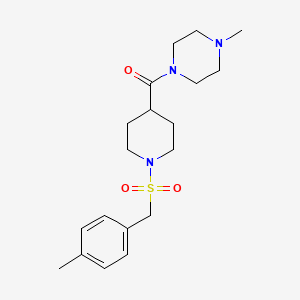 1-METHYL-4-{1-[(4-METHYLPHENYL)METHANESULFONYL]PIPERIDINE-4-CARBONYL}PIPERAZINE