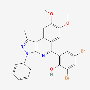 2,4-dibromo-6-(7,8-dimethoxy-1-methyl-3-phenyl-3H-pyrazolo[3,4-c]isoquinolin-5-yl)phenol