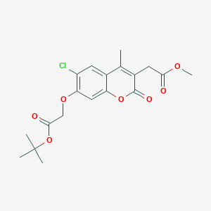 methyl [7-(2-tert-butoxy-2-oxoethoxy)-6-chloro-4-methyl-2-oxo-2H-chromen-3-yl]acetate