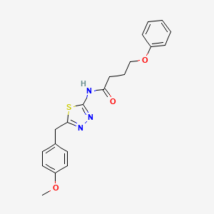 N-{5-[(4-METHOXYPHENYL)METHYL]-1,3,4-THIADIAZOL-2-YL}-4-PHENOXYBUTANAMIDE