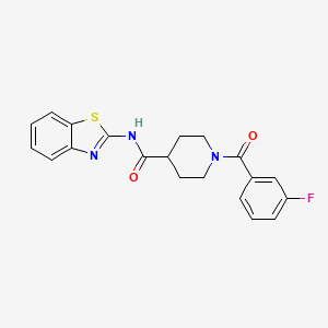 N-(1,3-benzothiazol-2-yl)-1-(3-fluorobenzoyl)piperidine-4-carboxamide