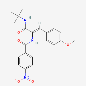 molecular formula C21H23N3O5 B4660691 N-[(Z)-3-(tert-butylamino)-1-(4-methoxyphenyl)-3-oxoprop-1-en-2-yl]-4-nitrobenzamide 