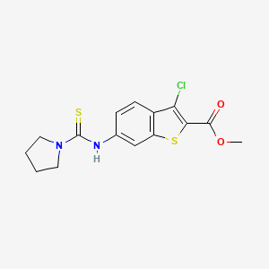 methyl 3-chloro-6-[(1-pyrrolidinylcarbonothioyl)amino]-1-benzothiophene-2-carboxylate