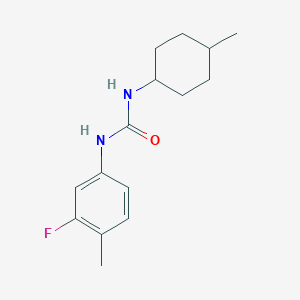 molecular formula C15H21FN2O B4660711 N-(3-fluoro-4-methylphenyl)-N'-(4-methylcyclohexyl)urea 