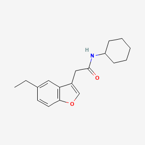 N-cyclohexyl-2-(5-ethyl-1-benzofuran-3-yl)acetamide