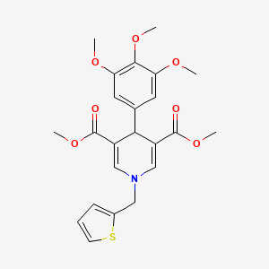 3,5-DIMETHYL 1-[(THIOPHEN-2-YL)METHYL]-4-(3,4,5-TRIMETHOXYPHENYL)-1,4-DIHYDROPYRIDINE-3,5-DICARBOXYLATE