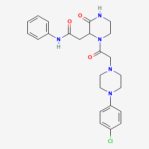 2-(1-{[4-(4-chlorophenyl)piperazin-1-yl]acetyl}-3-oxopiperazin-2-yl)-N-phenylacetamide