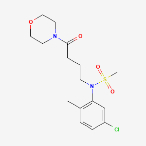 molecular formula C16H23ClN2O4S B4660770 N-(5-chloro-2-methylphenyl)-N-[4-(4-morpholinyl)-4-oxobutyl]methanesulfonamide 