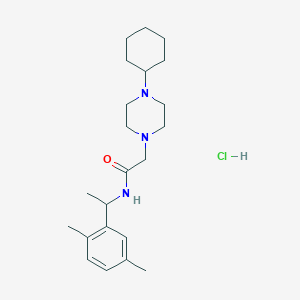 2-(4-cyclohexyl-1-piperazinyl)-N-[1-(2,5-dimethylphenyl)ethyl]acetamide hydrochloride