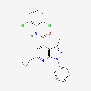 6-CYCLOPROPYL-N~4~-(2,6-DICHLOROPHENYL)-3-METHYL-1-PHENYL-1H-PYRAZOLO[3,4-B]PYRIDINE-4-CARBOXAMIDE