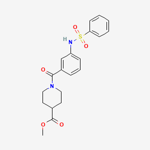 methyl 1-{3-[(phenylsulfonyl)amino]benzoyl}-4-piperidinecarboxylate