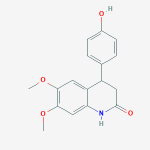 molecular formula C17H17NO4 B4660824 4-(4-HYDROXYPHENYL)-6,7-DIMETHOXY-1,2,3,4-TETRAHYDROQUINOLIN-2-ONE 