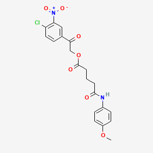 molecular formula C20H19ClN2O7 B4660829 2-(4-chloro-3-nitrophenyl)-2-oxoethyl 5-[(4-methoxyphenyl)amino]-5-oxopentanoate 