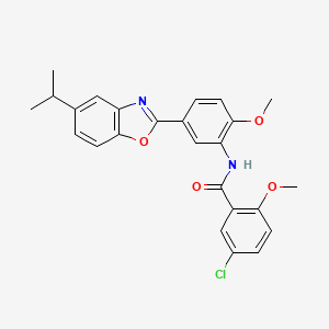 5-chloro-N-[5-(5-isopropyl-1,3-benzoxazol-2-yl)-2-methoxyphenyl]-2-methoxybenzamide