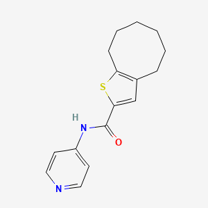 molecular formula C16H18N2OS B4660841 N-(PYRIDIN-4-YL)-4H5H6H7H8H9H-CYCLOOCTA[B]THIOPHENE-2-CARBOXAMIDE 