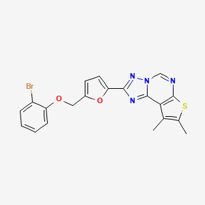 2-{5-[(2-bromophenoxy)methyl]-2-furyl}-8,9-dimethylthieno[3,2-e][1,2,4]triazolo[1,5-c]pyrimidine