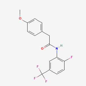 N-[2-fluoro-5-(trifluoromethyl)phenyl]-2-(4-methoxyphenyl)acetamide