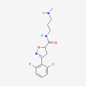 3-(2-chloro-6-fluorophenyl)-N-[3-(dimethylamino)propyl]-4,5-dihydro-5-isoxazolecarboxamide