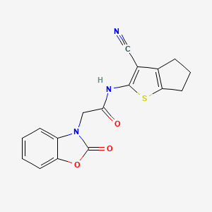 N-(3-cyano-5,6-dihydro-4H-cyclopenta[b]thien-2-yl)-2-(2-oxo-1,3-benzoxazol-3(2H)-yl)acetamide