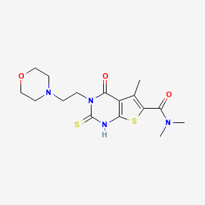 2-mercapto-N,N,5-trimethyl-3-[2-(4-morpholinyl)ethyl]-4-oxo-3,4-dihydrothieno[2,3-d]pyrimidine-6-carboxamide